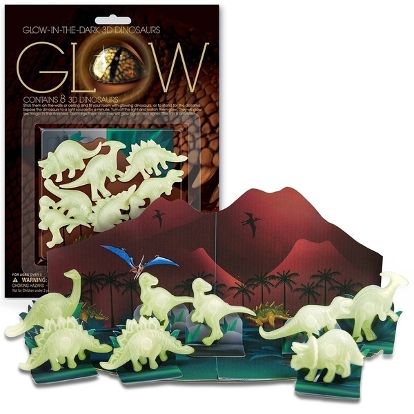 Набір наклейок 4M Сяючі 3D-наклейки Динозаври (00-05426) - Pampik - 5