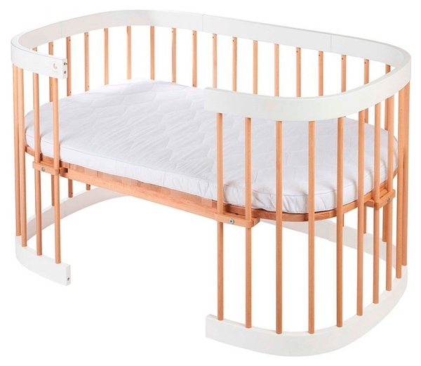 Багатофункціональна ліжечко 7 в 1 Tweeto White with Natural, бук з білим - Pampik - 6