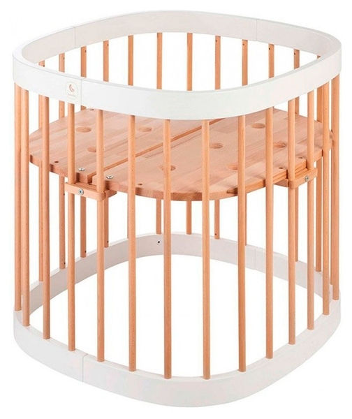 Багатофункціональна ліжечко 7 в 1 Tweeto White with Natural, бук з білим - Pampik