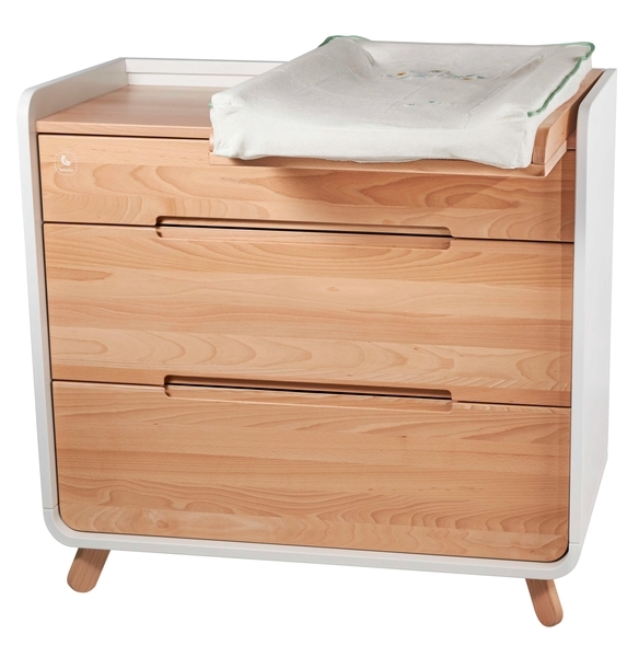 Комод Tweeto White with Natural, бук с белым - Pampik - 3