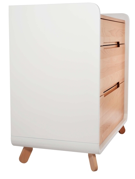 Комод Tweeto White with Natural, бук с белым - Pampik - 5