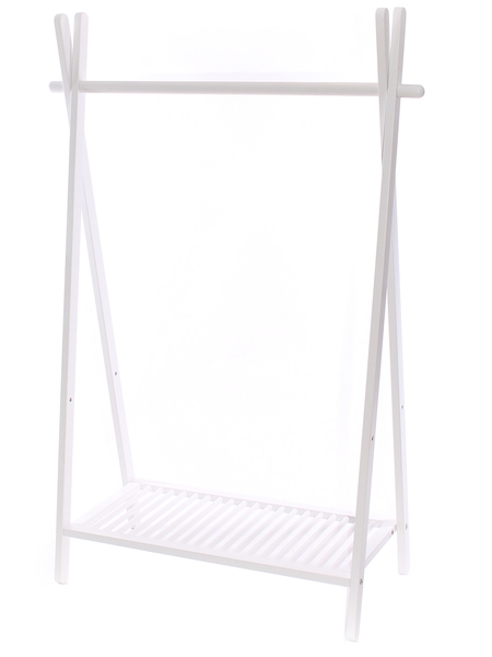 Стойка для одежды Tweeto White с полочкой, белый - Pampik