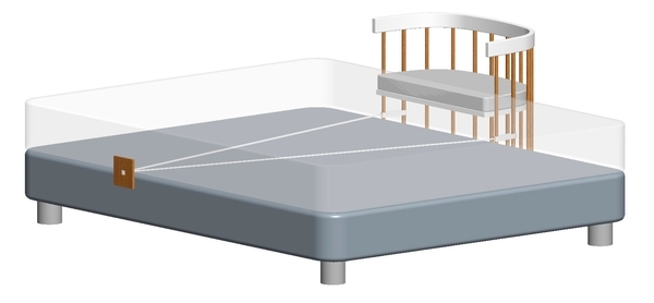 Крепление Tweeto к кровати родителей - Pampik