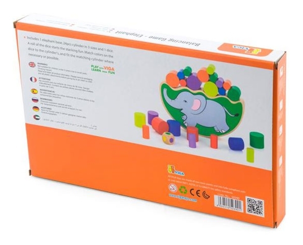 Розвиваюча гра Viga Toys Балансуючий слон (50390) - Pampik - 3