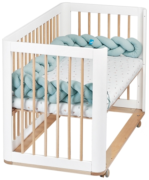 Ліжечко-трансформер Tweeto simple White with Natural, бук з білим - Pampik - 3