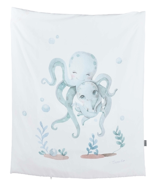 Комплект дитячої постелі Tweeto Ocean, 2 предмета, бавовна, 120х70, білий - Pampik - 2