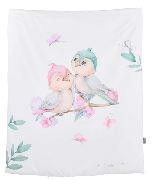 Комплект детской постели Tweeto Sweet bird, 6 предметов, хлопок, 120х70, белый - Pampik - 4
