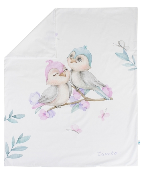 Комплект детской постели Tweeto Sweet bird, 6 предметов, хлопок, 120х70, белый - Pampik - 3