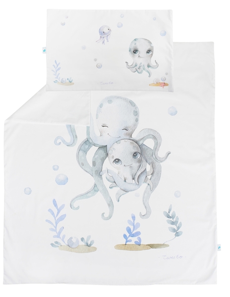 Комплект детской постели Tweeto Ocean, 6 предметов, хлопок, 120х70, белый - Pampik - 5