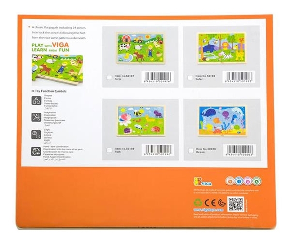 Пазл Viga Toys Сафари, 24 элемента (50198) - Pampik - 3