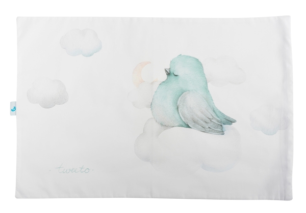 Комплект дитячої постелі Tweeto, 2 предмета, бавовна, 120х70, білий - Pampik