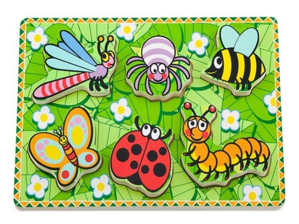 Пазл-вкладиш Viga Toys Комахи (56437) - Pampik - 2