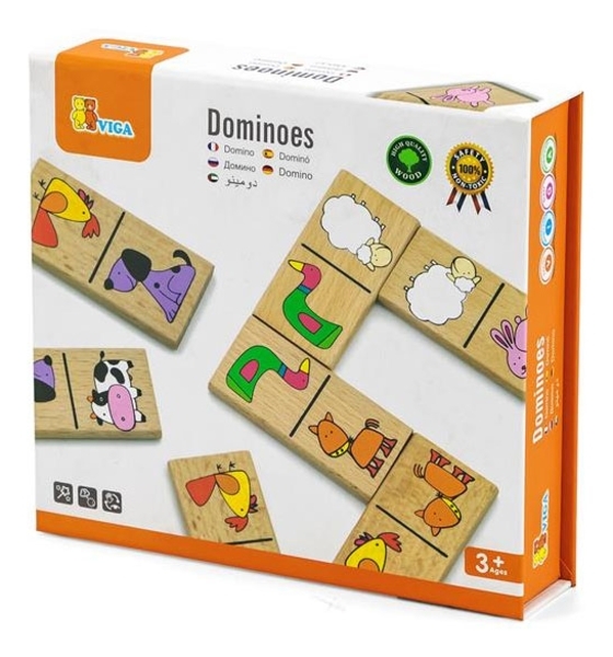Настільна гра Viga Toys Доміно Тварини (59622) - Pampik