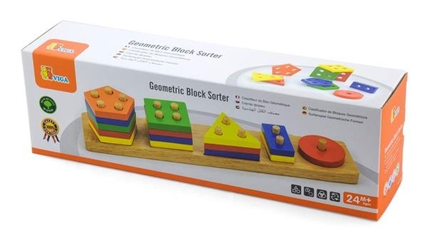 Сортер Viga Toys Геометричні фігури (58558) - Pampik