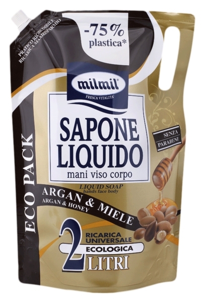 Мило рідке MilMil Арган і Мед змінний блок, 2000 мл - Pampik