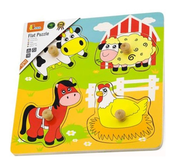Пазл-вкладиш Viga Toys Ферма (59562) - Pampik