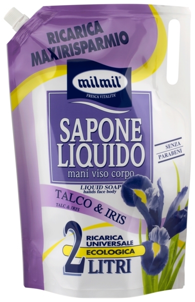 Рідке мило MilMil Тальк Ірис змінний блок, 2000 мл - Pampik