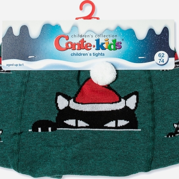 Колготки Conte Kids New Year, р.80-86, темно-бірюзовий (19С-96/1СП) - Pampik - 4