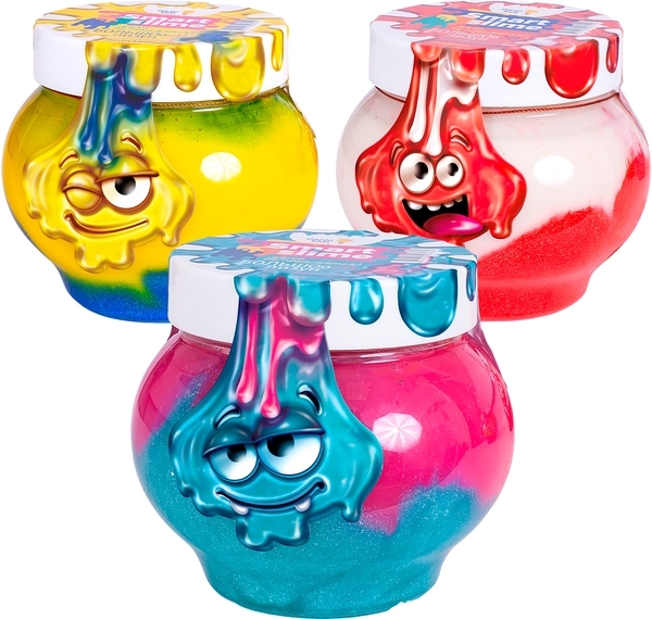 Іграшкова маса для ліплення Genio Kids м'яльницю-жмялка 2 в 1, рожевий з блакитним, 500 г (SLI07) - Pampik - 7