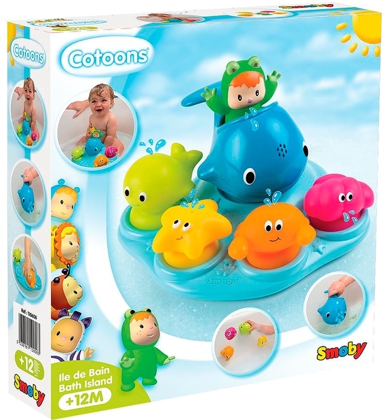 Набір іграшок для ванної Smoby Cotoons Веселі тварини (110608) - Pampik