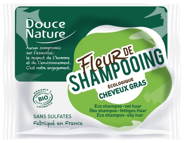 Шампунь Douce Nature Fleur de Shampoo для жирного волосся, 85 г - Pampik