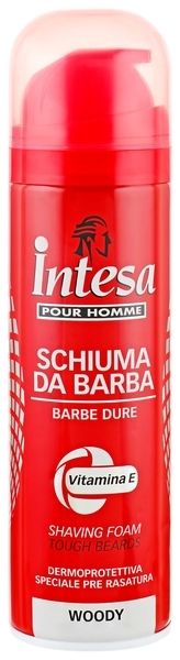 Пена для бритья c витамином Е Intesa Classic Red Shaving Tough Beards, 300 мл - Pampik