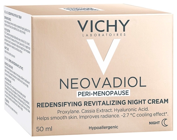 Ночной антивозрастной крем с охлаждающим эффектом для восстановления тонуса кожи лица Vichy Neovadiol Redensifying Revitalizing Night Cream, 50 мл - Pampik - 2