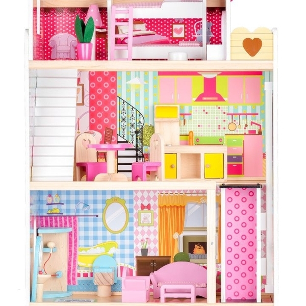 Ляльковий будиночок Ecotoys Малинова резиденція (4120) - Pampik - 3