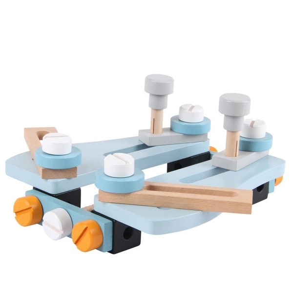 Дерев'яна майстерская Ecotoys з інструментами, 52 ел. (1182N) - Pampik - 3