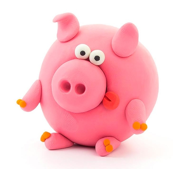 Набір самозатвердіваючого пластиліну Ліпака Порося (30045-UA01) - Pampik - 3