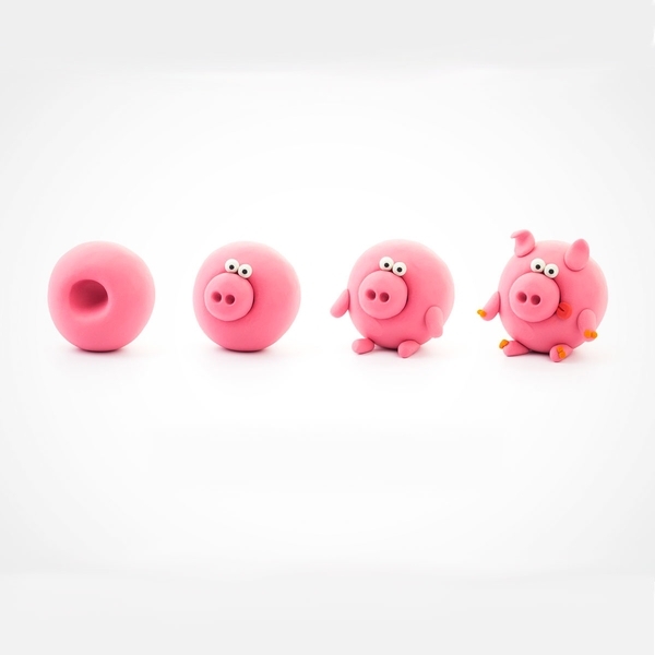 Набір самозатвердіваючого пластиліну Ліпака Порося (30045-UA01) - Pampik - 4