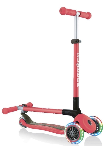 Уцінка. Самокат Globber Primo Foldable Lights, червоний (432-102-2) - Pampik - 3