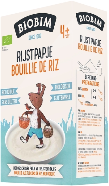 Безмолочна органічна каша Biobim Рисова, 200 г - Pampik