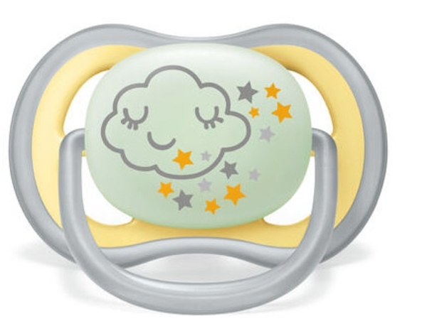 Пустушка силіконова Philips Avent Ultra Air Нічна, 18+ місяців, 2 шт. (SCF376/01) - Pampik - 2