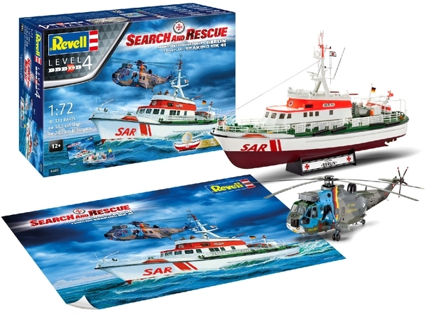 Збірна модель-копія Revell Рятувальний катер Arkona і вертоліт Sea King mk 41 (RVL-05683) - Pampik - 2