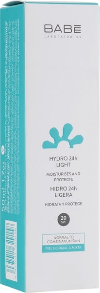 Легкий крем Babe Laboratorios, 24 години зволоження, з SPF 20, для будь-якого типу шкіри, 50 мл - Pampik - 2