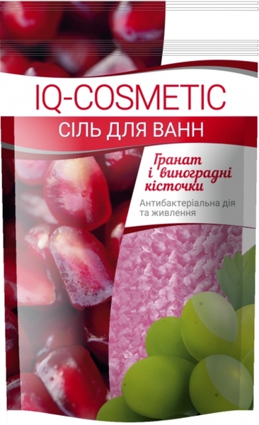 Сіль для ванн IQ-cosmetik Гранат і виноградні кісточки 500г - Pampik