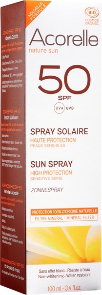 Спрей солнцезащитный органический Acorelle SPF 50, 100 мл - Pampik - 2