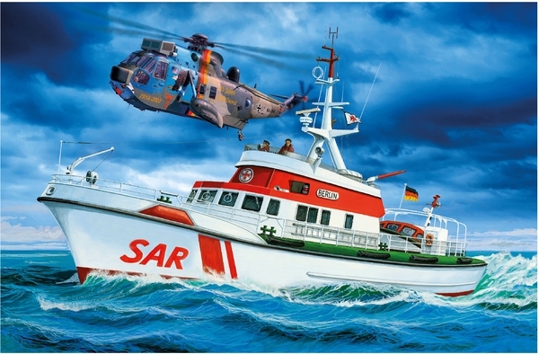 Збірна модель-копія Revell Рятувальний катер Arkona і вертоліт Sea King mk 41 (RVL-05683) - Pampik - 7