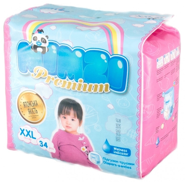 Набір підгузків-трусиків Mimzi Premium XXL (15+ кг), 102 шт. (3 уп. по 34 шт.) - Pampik - 10