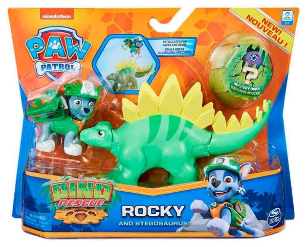 Колективний фігура Spin Master Щенячий патруль Дино-місія Роккі з динозавром (SM17706/1660) - Pampik - 3