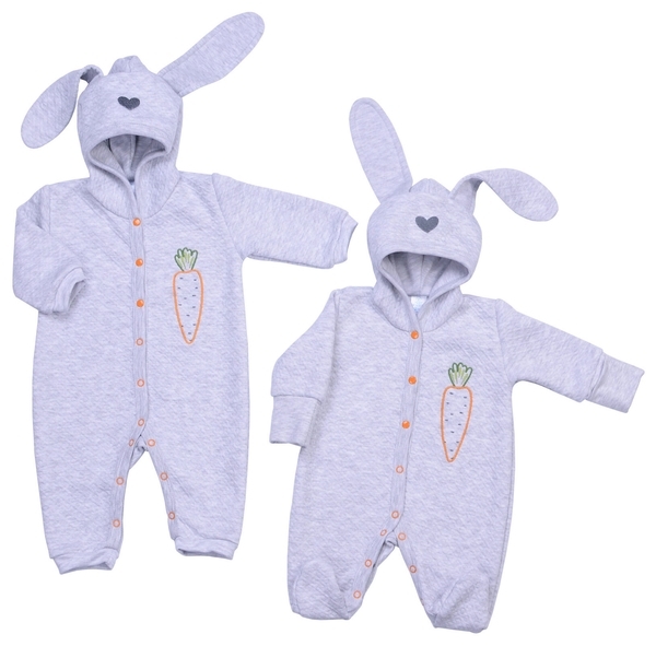 Комбінезон Baby Veres Bunny, капітон, р. 68, сірий (101-11.7.68) - Pampik - 6