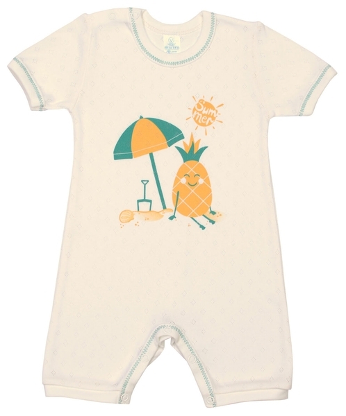 Набір Baby Veres Ananas Пісочник-Чоловічок-Шапочка, трансферна рібана, р. 56, бежевий - Pampik - 6