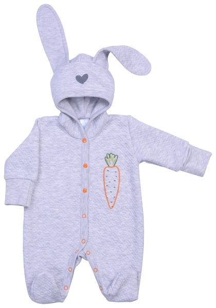Комбінезон Baby Veres Bunny, капітон, р. 68, сірий (101-11.7.68) - Pampik