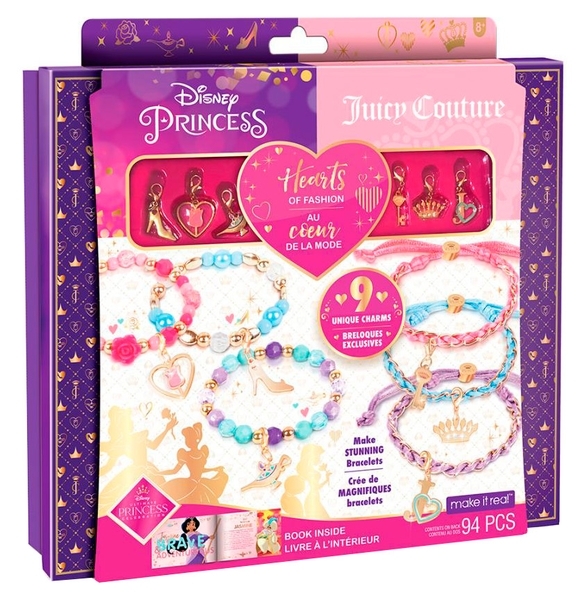 Набір для створення шарм-браслетів Make it Real Disney&Juicy Couture Принцеси (MR4442) - Pampik
