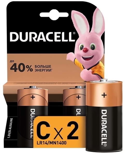 Лужні батарейки Duracell C (LR14) MN1400, 2 шт. - Pampik