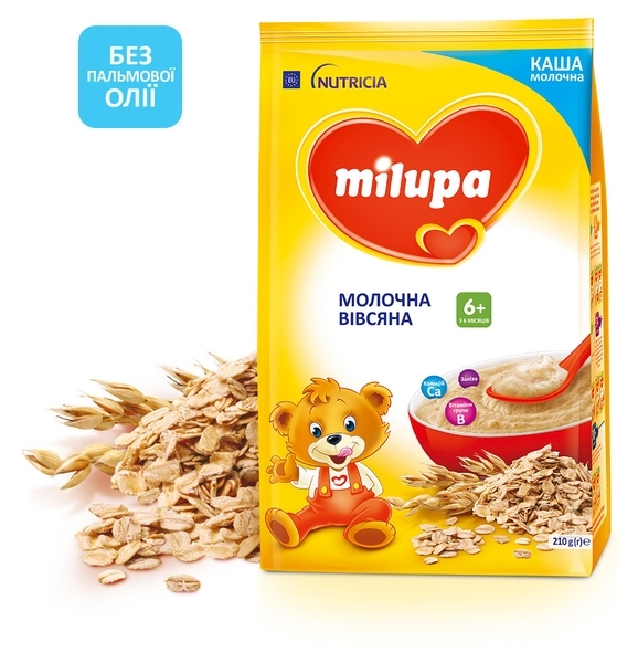 Молочная каша Milupa сухая быстрорастворимая овсяная, 210 г - Pampik - 2