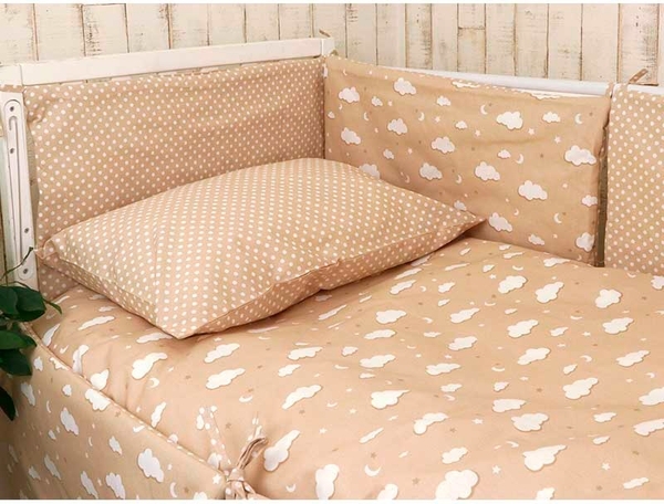 Комплект постельного белья Руно, бязь, бежевый (977У_(Бежевий) хмарка) - Pampik - 2