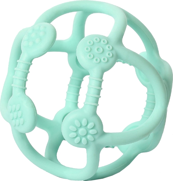 Іграшка-прорізувач для зубів BabyOno Сфера, ортодонтичний, бірюзовий (489) - Pampik - 2