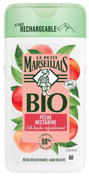 Гель для душа Le Petit Marseillais® БІО Білий Персик і Нектарин, 250 мл - Pampik